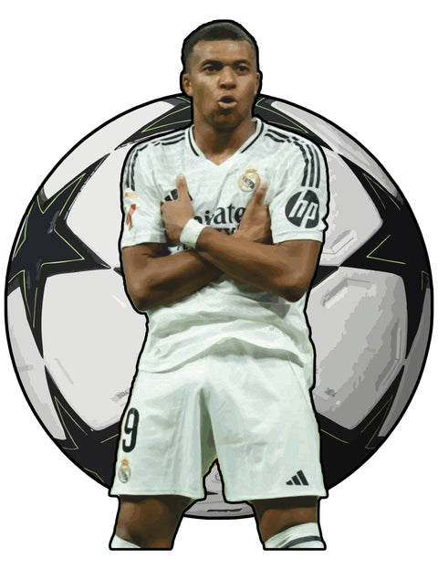 Dřevěné puzzle Mbappé RM s míčem