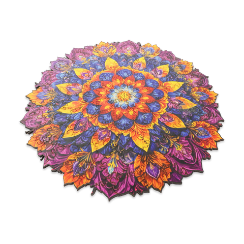 Dřevěné puzzle Mandala Flower