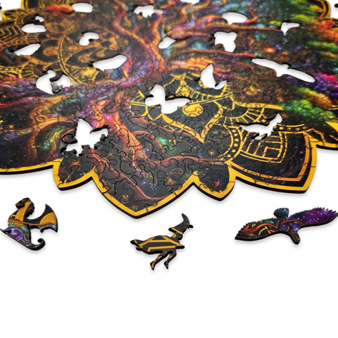 Dřevěné puzzle Tatra Space Oak