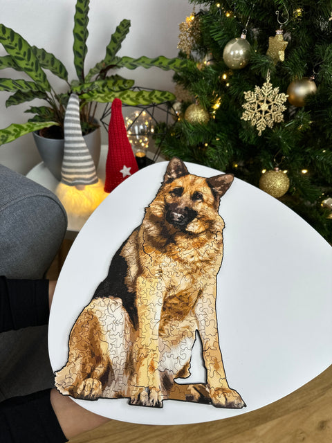 Dřevěné puzzle Deutscher Schäferhund