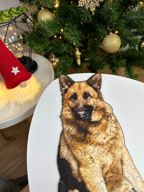 Dřevěné puzzle Deutscher Schäferhund