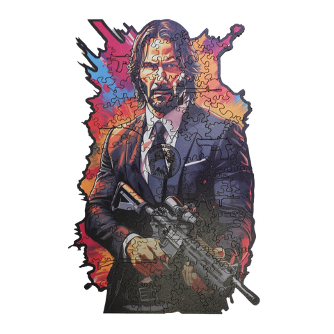 Dřevěné puzzle John Wick