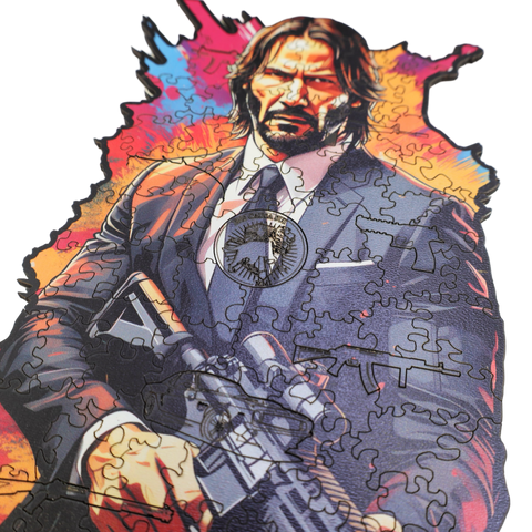 Dřevěné puzzle John Wick