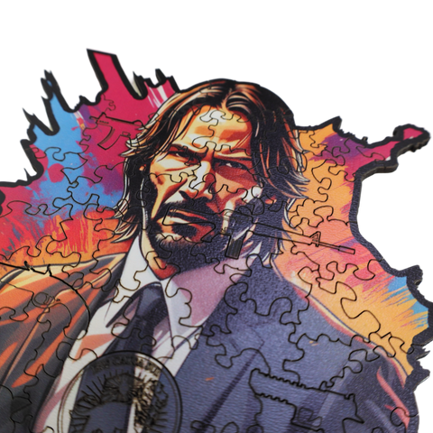 Dřevěné puzzle John Wick