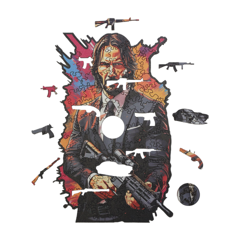 Dřevěné puzzle John Wick