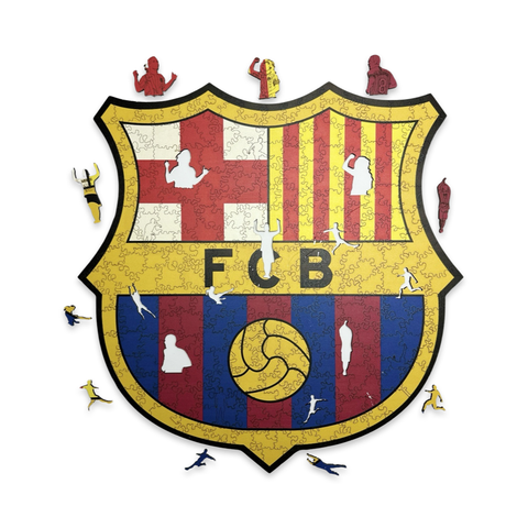 Dřevěné puzzle FC Barcelona