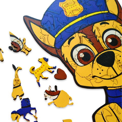 Dětské dřevěné puzzle Sheriff